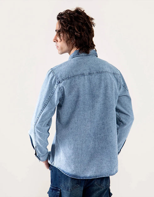 DENIM BUTTON DOWN SHIRT
